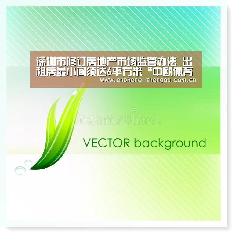 深圳市修订房地产市场监管办法 出租房最小间须达6平方米“中欧体育”